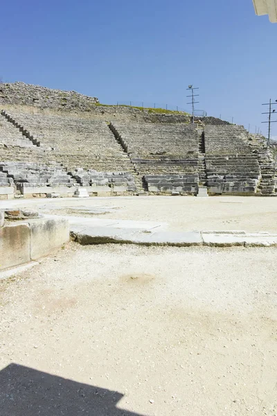 Philippi Antik Kentinde Antik Tiyatro Harabeleri Doğu Makedonya Trakya Yunanistan — Stok fotoğraf