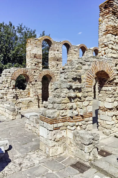 Nessebar Bulgaria Agosto 2018 Ruinas Antigua Iglesia Santa Sofía Ciudad — Foto de Stock