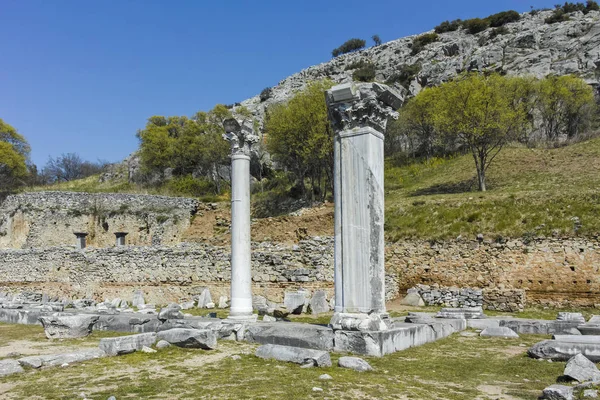 希腊东马其顿和色雷斯 菲利比古城遗址 — 图库照片