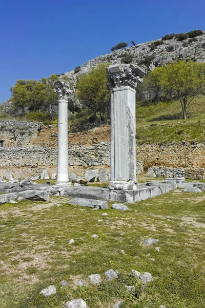 Ruinen Der Antiken Stadt Philippi Ostmakedonien Und Thrakien Griechenland — Stockfoto