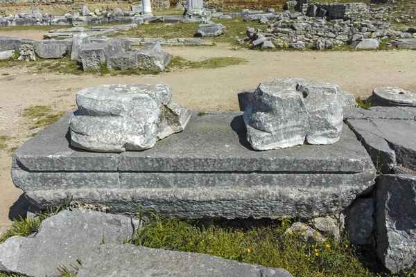 Ruïnes Van Antieke Stad Philippi Oost Macedonië Thracië Griekenland — Stockfoto