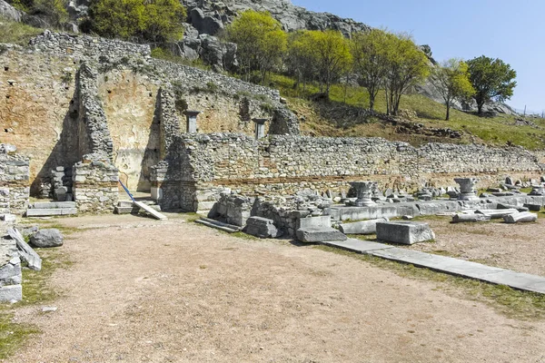 Руїни Археологічних Розкопок Пилипа Східна Македонія Фракія Греція — стокове фото