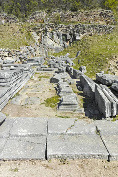 Rozvaliny Archeologickém Nalezišti Philipi Východní Makedonie Thrákie Řecko — Stock fotografie