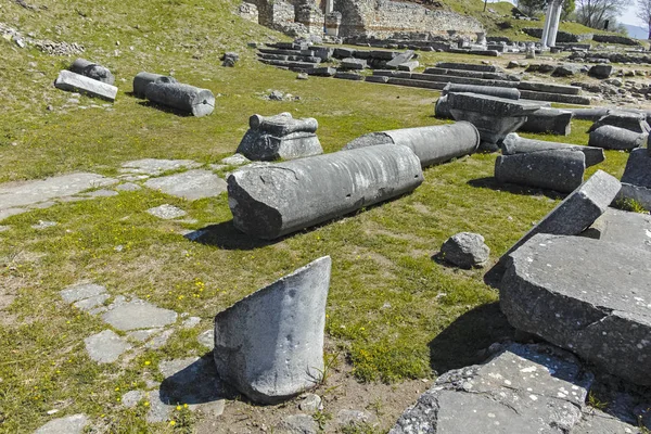 Ruínas Sítio Arqueológico Filipos Macedónia Oriental Trácia Grécia — Fotografia de Stock