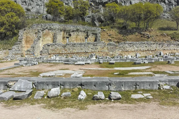 Ruínas Sítio Arqueológico Filipos Macedónia Oriental Trácia Grécia — Fotografia de Stock