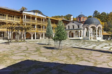 Gigintsy Manastırı, Bulgaristan - 7 Ekim 2018: Ortaçağ Çarnogorski (Gigintsy) Manastırı St. Kozma ve Damyan, Pernik Bölgesi, Bulgaristan