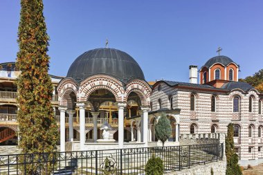 Gigintsy Manastırı, Bulgaristan - 7 Ekim 2018: Ortaçağ Çarnogorski (Gigintsy) Manastırı St. Kozma ve Damyan, Pernik Bölgesi, Bulgaristan