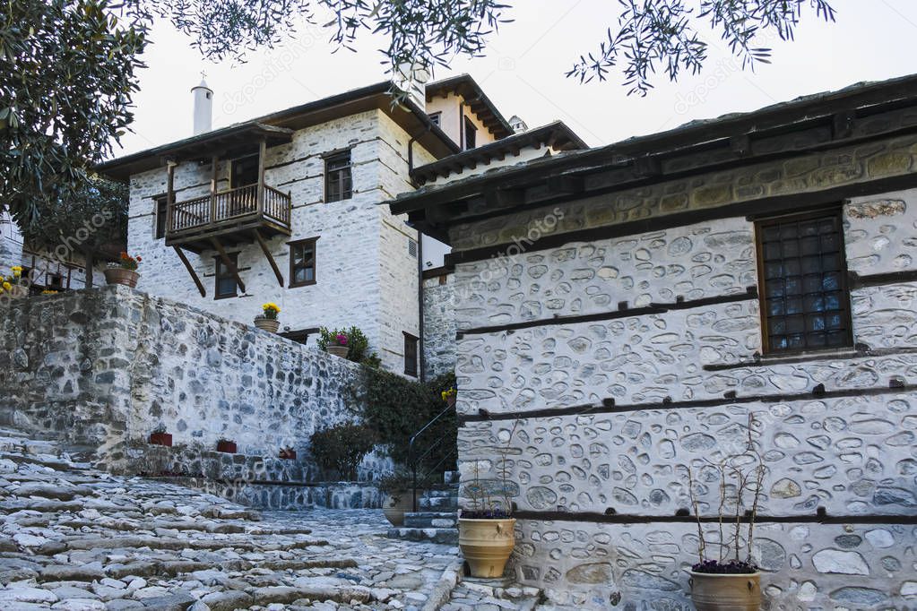 Medieval Monastery of Timiou Prodromou St. John the Baptist near town of Serres, Central Macedonia, Greece