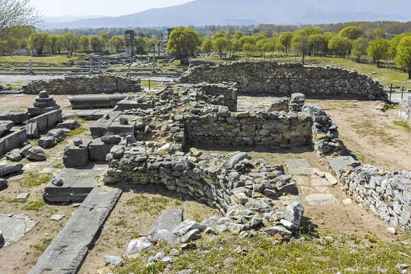 Antiguas Ruinas Sitio Arqueológico Filipos Macedonia Oriental Tracia Grecia — Foto de Stock