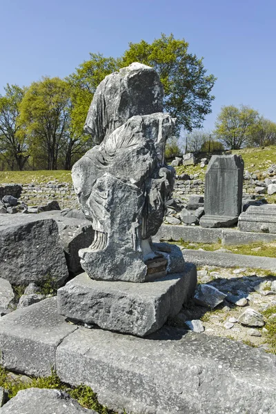 Ruínas Antigas Sítio Arqueológico Filipos Macedónia Oriental Trácia Grécia — Fotografia de Stock