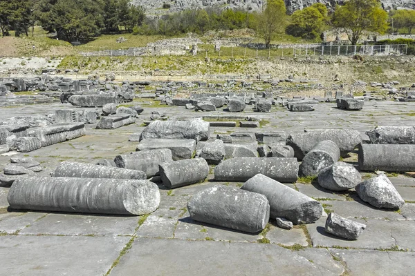 Ruínas Antigas Sítio Arqueológico Filipos Macedónia Oriental Trácia Grécia — Fotografia de Stock