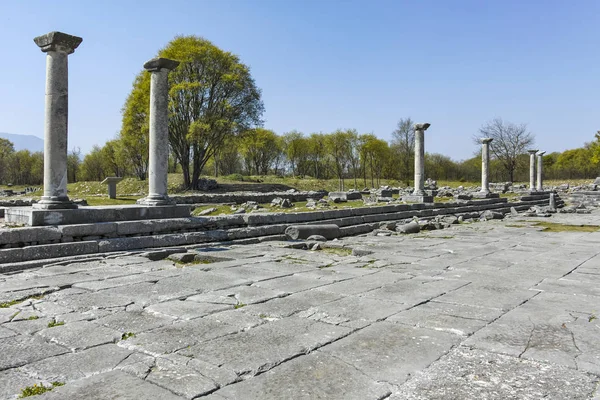 Ancient Ruins Archaeological Site Philippi Eastern Macedonia Thrace Greece — Stock Photo, Image