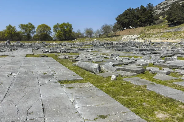 Antiguas Ruinas Sitio Arqueológico Filipos Macedonia Oriental Tracia Grecia — Foto de Stock