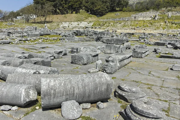 빌립보 마케도니아와 트라키아 그리스의 고고학 유적지에서 — 스톡 사진