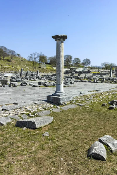 Ancient Ruins Archaeological Site Philippi Eastern Macedonia Thrace Greece — Stock Photo, Image