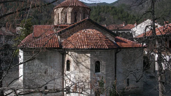 Bachkovo Monastery Bulgária Fevereiro 2019 Edifícios Medievais Mosteiro Bachkovo Dormição — Fotografia de Stock