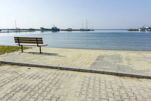 Nea Moudania Görögország Március 2019 Embankment Város Nea Moudania Chalkidiki — Stock Fotó