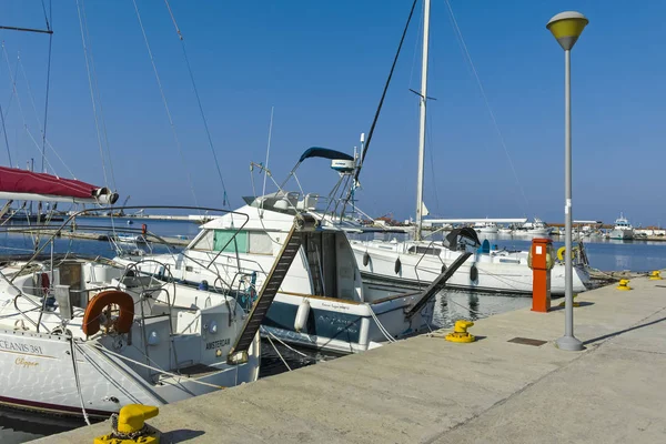 Nea Moudania Yunanistan Mart 2019 Nea Moudania Kasabasının Dolgusu Chalkidiki — Stok fotoğraf