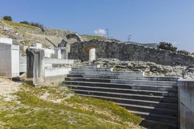 Philippi, Doğu Makedonya ve Trakya arkeoloji kalıntısındaantik kalıntılar panoraması, Yunanistan