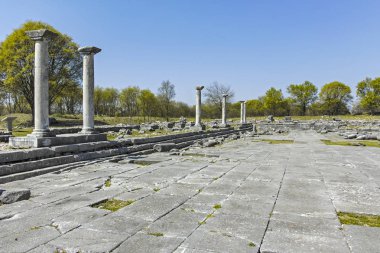 Philippi, Doğu Makedonya ve Trakya arkeoloji kalıntısındaantik kalıntılar panoraması, Yunanistan