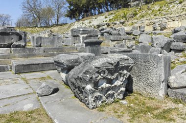 Philippi, Doğu Makedonya ve Trakya arkeoloji kalıntısındaantik kalıntılar panoraması, Yunanistan
