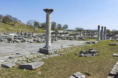 Philippi, Doğu Makedonya ve Trakya arkeoloji kalıntısındaantik kalıntılar panoraması, Yunanistan
