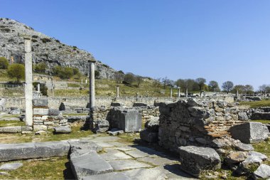 Philippi, Doğu Makedonya ve Trakya arkeoloji kalıntısındaantik kalıntılar panoraması, Yunanistan