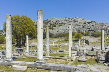 Philippi, Doğu Makedonya ve Trakya arkeoloji kalıntısındaantik kalıntılar panoraması, Yunanistan