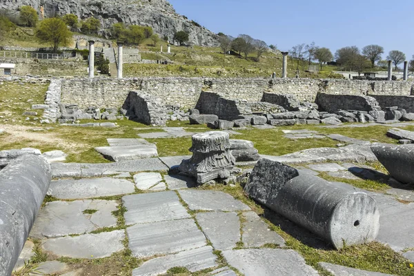 Panorama Ruinas Antiguas Sitio Arqueológico Filipos Macedonia Oriental Tracia Grecia — Foto de Stock
