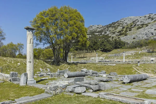 Philippi Doğu Makedonya Trakya Arkeoloji Kalıntısındaantik Kalıntılar Panoraması Yunanistan — Stok fotoğraf