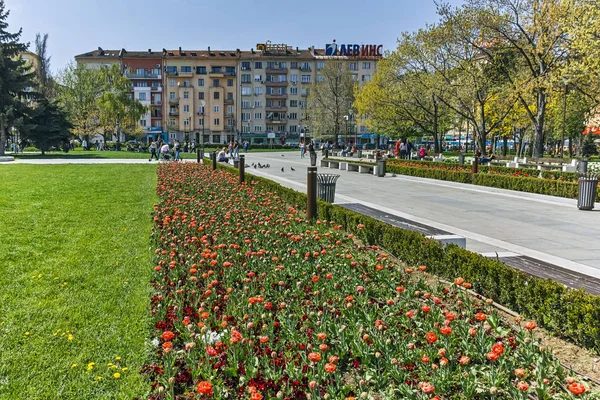 Sofia Bulgaria Abril 2018 Increíble Vista Del Jardín Flores Palacio — Foto de Stock