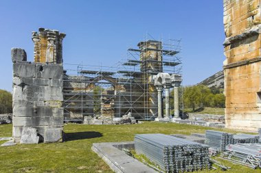 Bazilika arkeolojik alan antik Philippi, Doğu Makedonya ve Trakya, Yunanistan