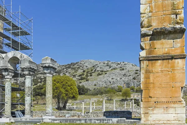 Basilique Dans Zone Archéologique Ancienne Philippi Macédoine Orientale Thrace Grèce — Photo