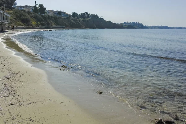 Nea Poteidaia Grèce Mars 2019 Ruines Ancienne Fortification Mer Dans — Photo