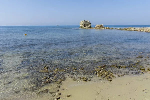 Nea Poteidaia Grèce Mars 2019 Ruines Ancienne Fortification Mer Dans — Photo