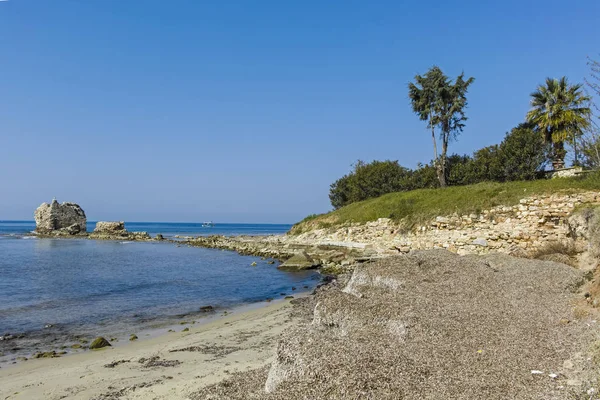 Nea Poteidaia Greece March 2019 Ruins Ancient Fortification Sea Town — Stock Photo, Image