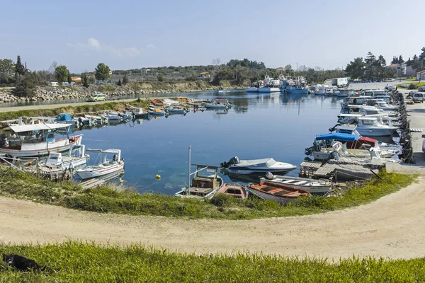 Nea Poteidaia Grecia Marzo 2019 Puerto Ciudad Nea Poteidaia Kassandra — Foto de Stock