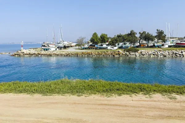 Nea Poteidaia Grèce Mars 2019 Canal Nea Poteidaia Kassandra Chalcidique — Photo