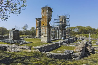 Bazilika arkeolojik alan antik Philippi, Doğu Makedonya ve Trakya, Yunanistan