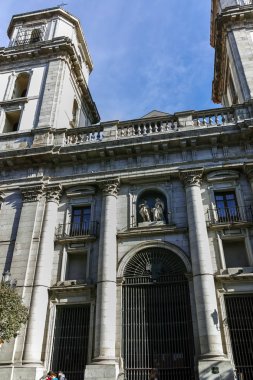 Madrid, İspanya - 23 Ocak 2018: bucak Our Lady iyi tavsiye kilise Madrid şehir, İspanya görünümünü şaşırtıcı