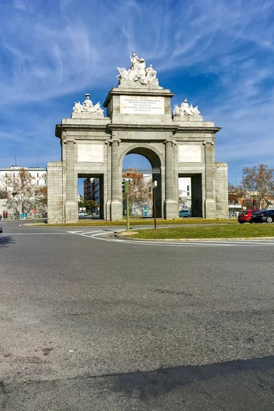 Madrid Spanien Januar 2018 Atemberaubender Blick Auf Die Puerta Toledo — Stockfoto