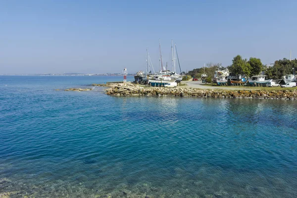 Nea Poteidaia Grèce Mars 2019 Panorama Depuis Littoral Nea Poteidaia — Photo