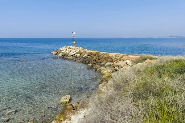 Nea Poteidaia Řecko Března 2019 Panorama Pobřeží Nea Poteidaia Kassandra — Stock fotografie