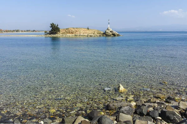 Nea Poteidaia Grèce Mars 2019 Panorama Depuis Littoral Nea Poteidaia — Photo