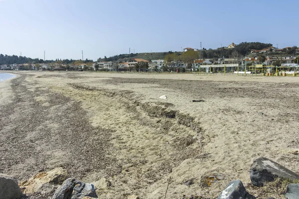 Nea Poteidaia Grecia Marzo 2019 Panorama Dalla Costa Nea Poteidaia — Foto Stock