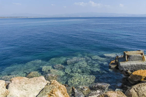 Nea Poteidaia Řecko Března 2019 Panorama Pobřeží Nea Poteidaia Kassandra — Stock fotografie