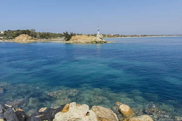 Nea Poteidaia Grèce Mars 2019 Panorama Depuis Littoral Nea Poteidaia — Photo