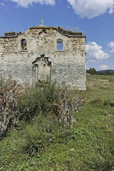 Zhrebchevo Rezervuarı Nın Dibindeki Rila Aziziye Yahya Nın Terk Edilmiş — Stok fotoğraf