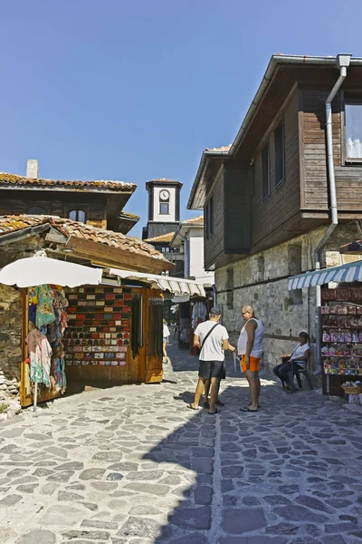 Nesebar Bulharsko Srpna 2018 Typická Ulice Domy Staré Město Nesebar — Stock fotografie
