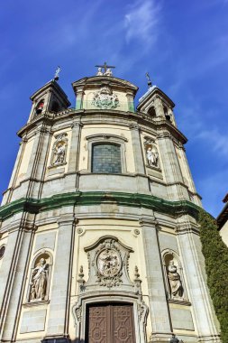 Madrid, İspanya - 23 Ocak 2018: Basilica San Miguel Madrid şehir, İspanya görünümünü şaşırtıcı